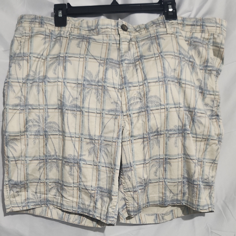 Caribbean Palm Tree Plaid Shorts